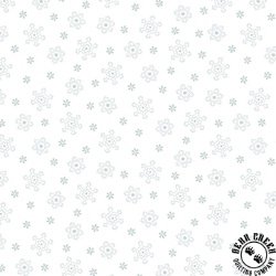 Henry Glass Quilter's Flour V Small Snowflakes White on White