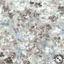 Michael Miller Fabrics A Painters Palette Scattered Flowers Gray