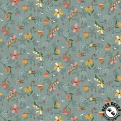 Henry Glass Love Bugs and Flowers Light Blue