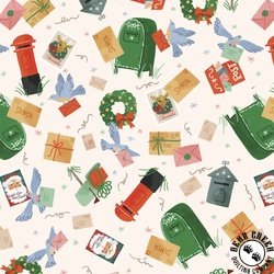 P&B Textiles Christmas Miniatures III Letters to Santa Cream P&B Textiles Christmas Miniatures III Letters to Santa Cream