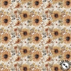 Riley Blake Evening on the Prairie Watercolor Sunflowers Cream Riley Blake Evening on the Prairie Watercolor Sunflowers Cream