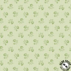 Andover Fabrics Ayla Grid Flower Mint