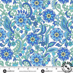 Andover Fabrics Thousand Steps Anemone Ivory