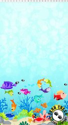 Susybee Under The Sea Border Light Blue Susybee Under The Sea Border Light Blue