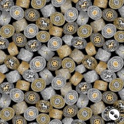 Benartex Gone Country Western Buckles Black Benartex Gone Country Western Buckles Black