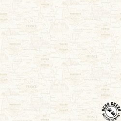 Clothworks Wine Tasting Map Light Cream