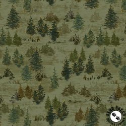 Clothworks Lake and Lodge Trees Olive