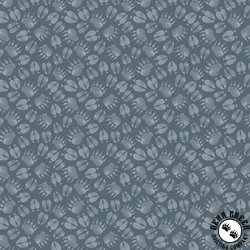 P&B Textiles Lodge Life Tonal Pawprints Slate Blue