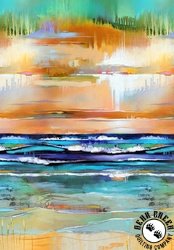 Northcott Lotus Texture Ombre Dark Blue/Multi Northcott Lotus Texture Ombre Dark Blue/Multi