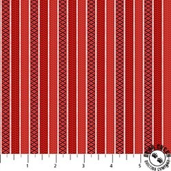 Northcott Woodland Wishes Plain Stripe Red