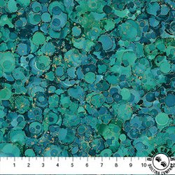 Northcott Midas Touch Bubble Texture Teal