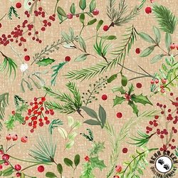 Maywood Studio Winter Wreaths Greenery Cream Maywood Studio Winter Wreaths Greenery Cream