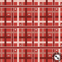 Riley Blake Designs It Takes a Village Crossroads Plaid Cherry