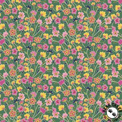 Riley Blake Designs Morning Meadow Flower Fields Green