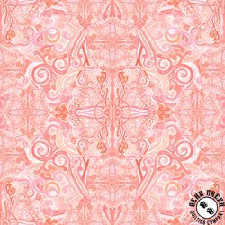 P&B Textiles Kaleidoscope 108 Inch Wide Backing Fabric Coral