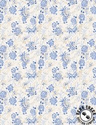 Wilmington Prints Chateau Bleu Whispy Floral Cream