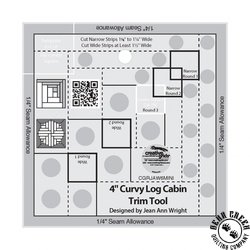 Creative Grids Curvy Log Cabin Trim Tool 4 Inch Finished Blocks