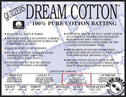 Quilters Dream Batting Natural Cotton - Deluxe (Super Queen 93 Quilters Dream Batting Natural Cotton - Deluxe (Super Queen 93