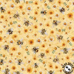 QT Fabrics Sunflower Serenade Sunflowers and Bumblebees Orange QT Fabrics Sunflower Serenade Sunflowers and Bumblebees Orange