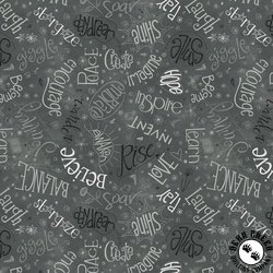 Windham Fabrics Noteworthy Aspirations Charcoal Windham Fabrics Noteworthy Aspirations Charcoal