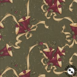 Moda A Vintage Christmas Bells Green Moda A Vintage Christmas Bells Green
