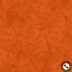 Maywood Studio Spooky Stitches Spooky Words Orange