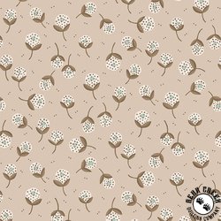 Henry Glass Sunwashed Romance 108 Inch Wide Backing Fabric Dandelion Orbs Taupe/Gray