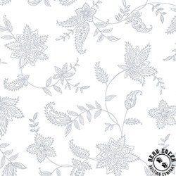 Henry Glass Quilters Flour VI Lacy Floral White on White Henry Glass Quilters Flour VI Lacy Floral White on White