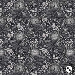 P&B Textiles Elizabeth 108 Inch Wide Backing Fabric Jacobean Allover Black P&B Textiles Elizabeth 108 Inch Wide Backing Fabric Jacobean Allover Black