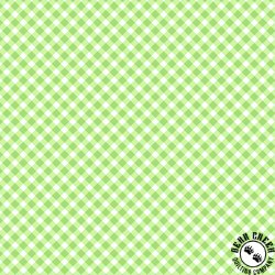 Maywood Studio Playtime Flannel Bias Gingham Green