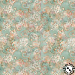 Benartex Gone Country Paisley Seafoam