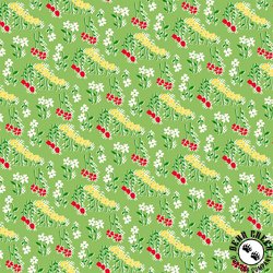 Windham Fabrics Garden Party Flower Field Green