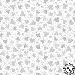 Maywood Studio Playtime Flannel Hearts Grey