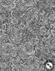 Wilmington Prints Forest Trails Batiks Paisley and Flowers Gray