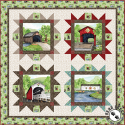 Covered Bridges in Spring II Free Quilt Pattern