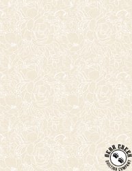 Wilmington Prints Peach Whispers Floral Outlines Cream Wilmington Prints Peach Whispers Floral Outlines Cream