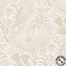 Marcus Fabrics Nouveau 108 Inch Wide Backing Fabric Floral with Acanthus Leaves Cream Marcus Fabrics Nouveau 108 Inch Wide Backing Fabric Floral with Acanthus Leaves Cream