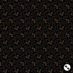 Andover Fabrics Espresso Swirly Floral Black Andover Fabrics Espresso Swirly Floral Black