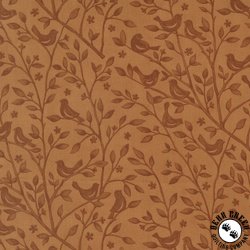 Moda Family Tree Birds and Branches Monotone Ginger