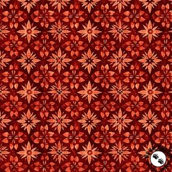 QT Fabrics Rule the Roost Flower Geo Brick