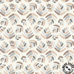 Clothworks Forest Ferns Fronds Light Cream