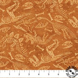 Northcott Dino Roar Dino Bones Rust Northcott Dino Roar Dino Bones Rust