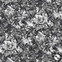 Henry Glass Shadow Leaves 108 Inch Wide Backing Fabric Black Henry Glass Shadow Leaves 108 Inch Wide Backing Fabric Black