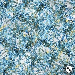 Studio E Fabrics Behind Blue Eyes Floral Spray Cyan Studio E Fabrics Behind Blue Eyes Floral Spray Cyan