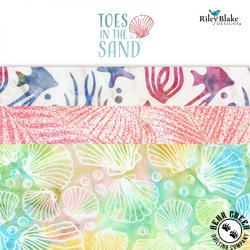 Expressions Batiks Toes in the Sand Strip Roll by Riley Blake Designs