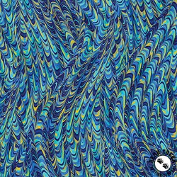 Benartex Metallic Impressions Marble Impressions Peacock Blue Benartex Metallic Impressions Marble Impressions Peacock Blue