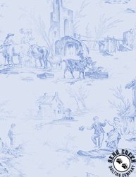 Wilmington Prints Chateau Bleu Toile Cream