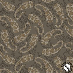 Marcus Fabrics Paper Petals Swirling Paisley Taupe