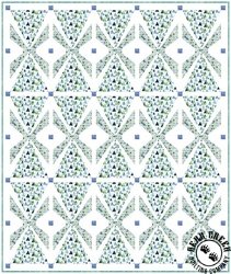 Gemstones Blue Triangles Free Quilt Pattern
