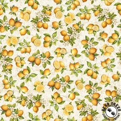 QT Fabrics Citrus Bliss Lemons Cream QT Fabrics Citrus Bliss Lemons Cream